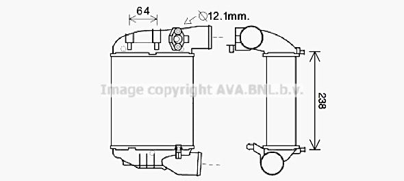 AVA QUALITY COOLING tarpinis suslėgto oro aušintuvas, kompresorius AIA4186